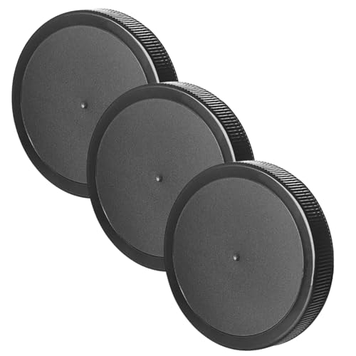 89mm (3.50") Fit -3 Pack Black Plastic Lids – PE Foam Liner, Food-Grade, Leak-Resistant Caps (Jars Not Included) By The Kombucha Company - color: Black, size: Plastic