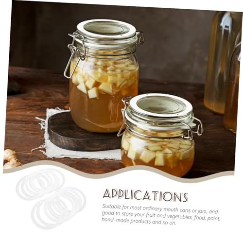 60pcs Wide Mouth Silicone Sealing Leakproof Gaskets for Jars Food Storage and Fermentation Compatible Jars Multi-sized Easy to Install