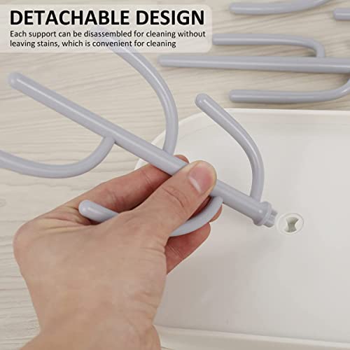 Bottle Drying Rack,Drying Rack for Kitchen Counter,Detachable Bottle Dryer Holder with Base.for Nipples,Cups,Pump Parts and Accessories(Gray) - color: Gray