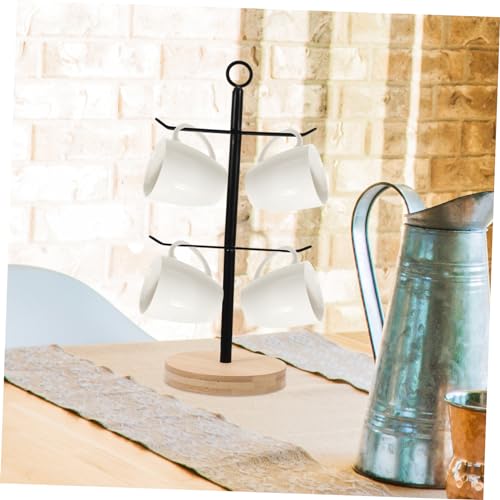 STOBAZA 1pc Cup Lid Organizer Stand Space-Saving Vertical Storage Holder for Tumblers Double Design for Easy Access and Drying Sleek Kitchen Countertop Display
