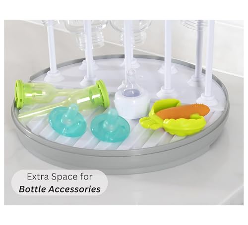 Pequeño Baby Bottle Drying Rack for Countertop – Compact Drying Station for Bottles, Nipples & Pump Parts | Fast-Drying BPA-Free Organizer for Newborn Essentials