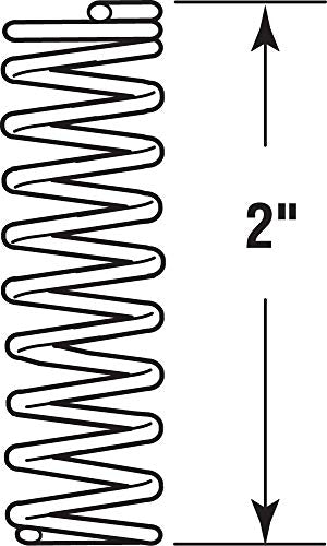 Prime-Line SP 9726 Compression Spring, Spring Steel Construction, Nickel-Plated Finish, 0.047 GA x 5/16 In. x 2 In. (4 Pack) - color: Nickel, size: 5/16 in. x 2 in.