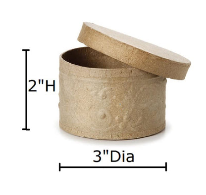 Pack of 12 Paper Mache Round Embossed Boxes by Factory Direct Craft - Round Papier Mache Embossed Boxes with Lids. Use as a Jewelry Box or Small Gift Box. - color: 12 Embossed Round Boxes