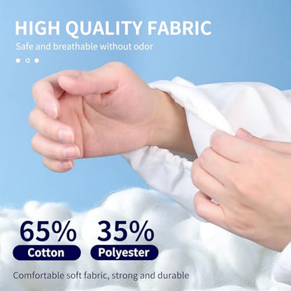 Bee Suit Series,One-Piece Full Set of Clothing with Gloves,Polycotton Material is More Assured - color: White Round Veil, size: XL Large