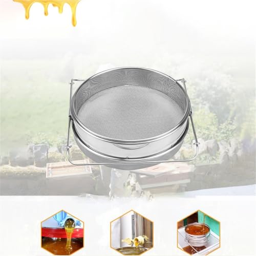 Double Layer Stainless Steel Honey Filter Sieve 40/60 Mesh Beekeeping Strainer for Honey Processing