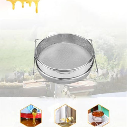 Double Layer Stainless Steel Honey Filter Sieve 40/60 Mesh Beekeeping Strainer for Honey Processing