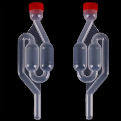 2 Pack Clear One-Way Brewing Valves S-Shaped Airlock for Brewing Wine, Beer, Pickles, Set of 2