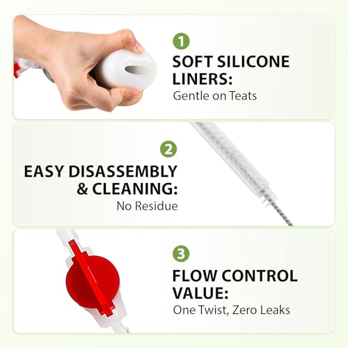 φ25mm Double Head Teat Cup for Cow Milking Machine Accessory, with 5x8mm Hose - style: Cups for cow