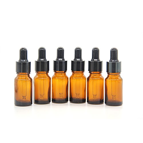 YIZHAO Amber Glass Dropper Bottle 10ml, Tincture Bottles with Glass Dropper, for Essential Oils, Aromatherapy, Cosmetic, Laboratory, Pharmacy, Liquids, Travel –12 Pcs - color: Amber, size: 10ml-12