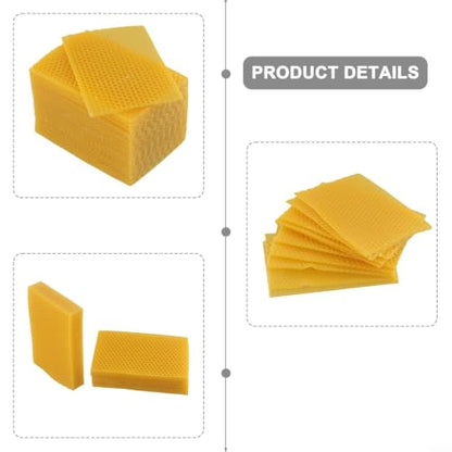 30Pcs Beeswax Sheets Beehive Wax Foundation Sheets,Natural Beeswax For Honeycomb Foundation Sheets For Hive Frame Brood For Nest Construction