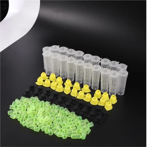 Bee Rearing Kit 2 Sets Beekeeping Cages King Queen Rearing System Plastic Bee Catcher Box Cell Cups Complete Kit Apicultura Tools Supplies for Beginners and Bee Keeper