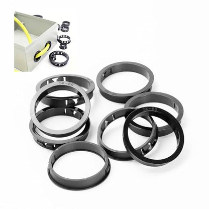 8 Pcs Cable Grommets, 2-3/8" (60 mm) Cable Snap Bushing Grommets, Black Snap Bushing Grommet Kit, Round Nylon Snap in Locking Electrical Wire Cord Grommet Set for Wiring Hose Tubing Knockout - size: 60mm