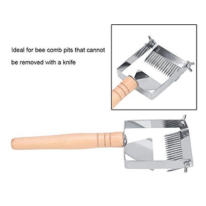 Stainless Steel Adjustable Beehive Scraper, Beekeeping Uncapping Fork Equipment for Efficient Honey Collections