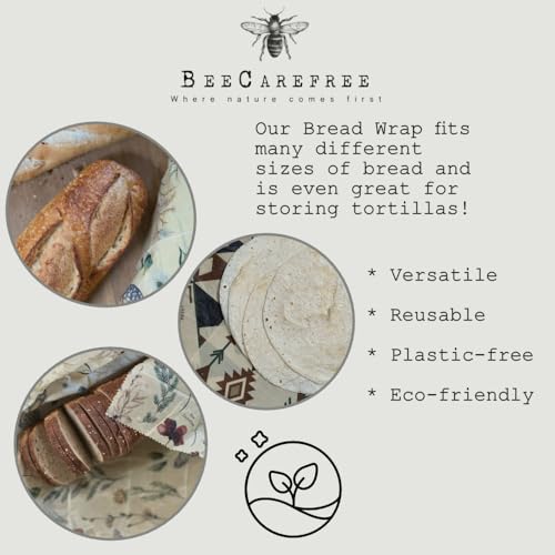 Beeswax Wrap for Bread - Reusable Eco-Friendly Sustainable Food Storage Solution, Keeps Bread Fresher Longer, Natural Alternative to Plastic Wrap