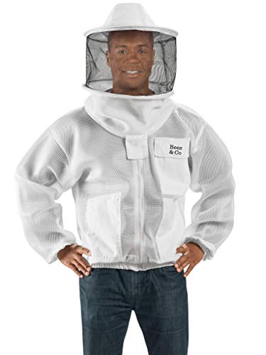 Bees & Co K83 Ultralight Beekeeper Jacket with Round Veil - size: Large