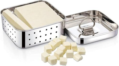 Stainless Steel Square Shape Paneer/Tofu/Cheese Maker/Mould Machine Hard Presse Mold KIt For Paneer/Cheese Making (350ml)
