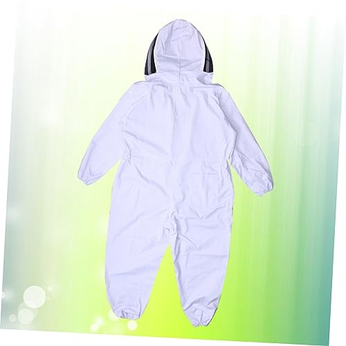 Beekeeping Suit Elastic Cuffs Ankles Full XXL White Professional Beekeeper Supplies