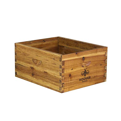 Hoover Hives Beeswax Coated Deep Hive Box - Durable Wooden Beekeeping Equipment for 10-Frame Langstroth Hives (No Frames or Foundations) (1)