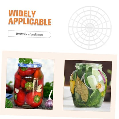 PRETYZOOM 5pcs Fermentation Weight Pickle Jar Press Plates for Kimchi and Pickled Foods Round Mesh Vegetable Press Rack Compact Multifunctional Fermenting Kit for Home and Outdoor Use