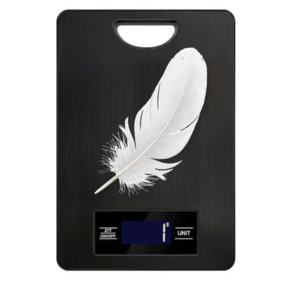 Food Scale, Digital Kitchen Scale with Hanging Loop, 11lb Baking Scale | 1g Accuracy, g/oz,etc.5 Unit Conversion, Tare Function, Fingerprint-Resistant Steel, Suitable for Cooking, Baking ,Meal Prep - color: Black