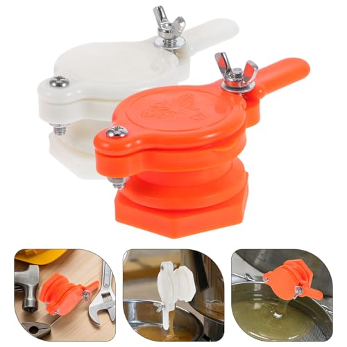 UPKOCH 2pcs Honey Gate Valve for Extractor Bucket Plastic Honey Spout Tap for Efficient Beekeeping Easy to Clean and Install Suitable for Small and Large
