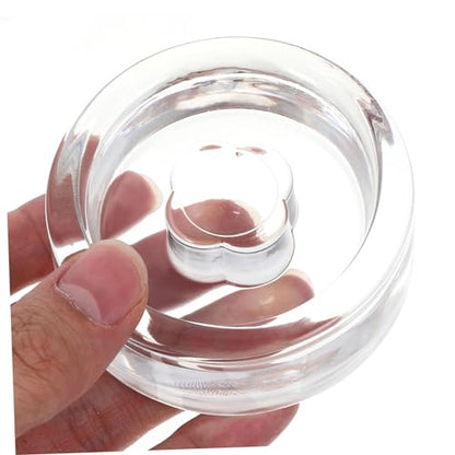 PRETYZOOM Wide Mouth Mason Jar Fermentation Glass Weight Lid for Pickle Can Lids Practical Fermenting Cover for Sauerkraut Kimchi Canning Easy Grip Glass Weight for Home Fermenting Jars