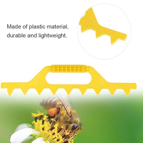 Bee Hive Frame Spacing Tool, Adjustable Plastic Beekeeping Spacer for 7 8 9 Frame Boxes for Proper Frame Spacing, Honeycomb Organization & Easy Honey Extraction (Yellow 8 Box) - color: Yellow 8 box