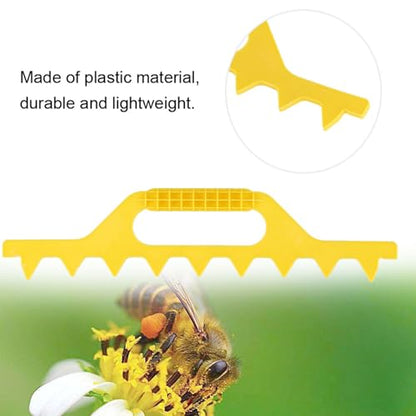 Bee Hive Frame Spacing Tool, Adjustable Plastic Beekeeping Spacer for 7 8 9 Frame Boxes for Proper Frame Spacing, Honeycomb Organization & Easy Honey Extraction (Yellow 8 Box) - color: Yellow 8 box