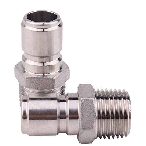 DERNORD Stainless Steel Male Quick Disconnect MPT 1/2" Homebrewing Connector Sanitary Fitting Pack of 2 - size: Female