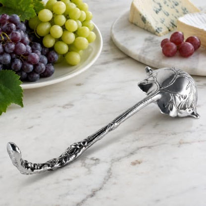Arthur Court Grape Pattern Aluminum Serving Ladle - Elegant Punch/Soup Ladle for Entertaining - 12 Inch Long - size: 12 inches Grape
