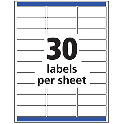 Avery Printable Address Labels with Sure Feed, 1" x 2-5/8", Matte Clear, 300 Blank Mailing Labels (18660) (Pack of 2) - size: One Size (Pack of 2)