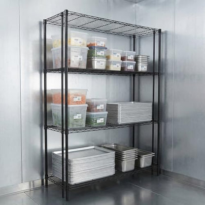 Quantum Storage Systems WR54-1872BK-5 Starter Kit Wire Shelves Black Epoxy 5 Shelves 54" H x 72" W x 18" D - color: Black Epoxy, size: 54H x 72W x 18D