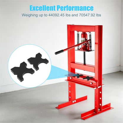 Arbor Press Plate, 1 Pair 5'' x 5'' x 1'' No holes H-shape Hydraulic Shop Press Plate 20Ton Metal H Frame Hydraulic Shop Press Plates for Workshops Factories & Production - size: 5'' x 5'' x 1'' / No holes