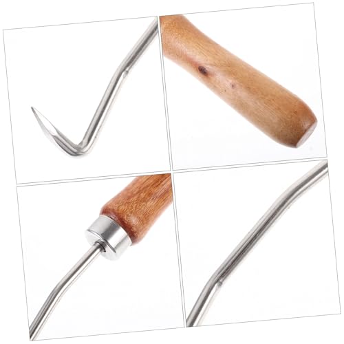 Toyvian Beehive Cleaning Hook Set 2PCS Wooden Handle Beekeeping Tools for Beeswax Removal Hive Maintenance Tool for Beekeepers
