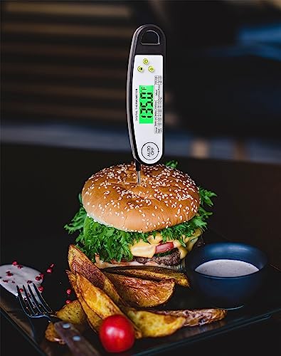 Meat Thermometer Digital, Meat Thermometers for Grilling, Food Thermometer with Backlight, Instant Read Thermometer for Grill Candy and Cooking