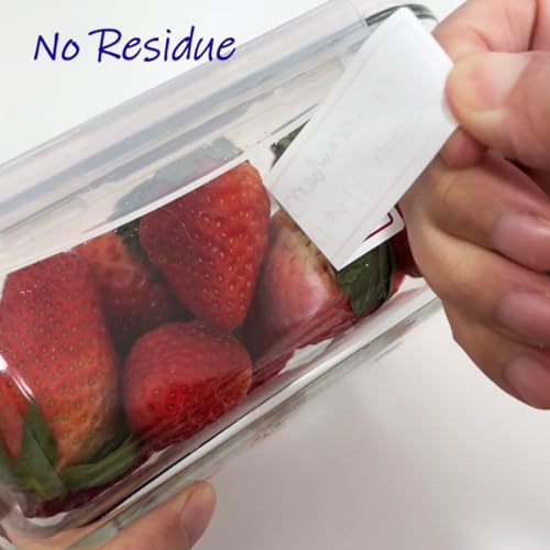 300 PCS Removable Freezer Labels, 1 x 3 Inch Food Labels to Write on Food Storage Stickers Date Label, Waterproof Oil Resistant Canning Labels Jar Labels Freezer Paper Label, Clean Leaves No Residue - color: Multicolor, 1'' X 3''