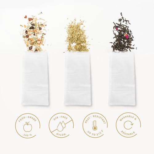 Gutenberg's 2x4.5 inch Tough Tea Micron Filter Bags 25-50 Packs | Nylon Filter Bags | All Micron Sizes (25, 75u Micron) - size: 75u Micron