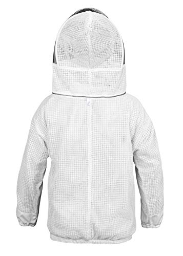 3 Layer Ultra Ventilated Mesh & Twill Cotton Bee Beekeeper Beekeeping Jacket Fencing Veil - size: 3X-Large