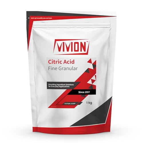 Citric Acid Fine Gran - 1 kg (2.2 lb) - Anhydrous Fine Granular - Natural Sour Salt Flavor Enhancer & Food Grade Preservative - Descaling Cleaning Concentrate - Skincare Bath Bomb Cosmetic Ingredient - size: 2.2 Pound (Pack of 1)