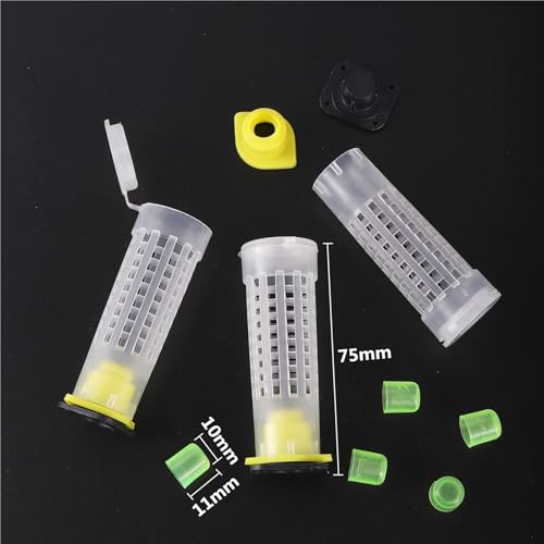 Bee Rearing Kit 2 Sets Beekeeping Cages King Queen Rearing System Plastic Bee Catcher Box Cell Cups Complete Kit Apicultura Tools Supplies for Beginners and Bee Keeper