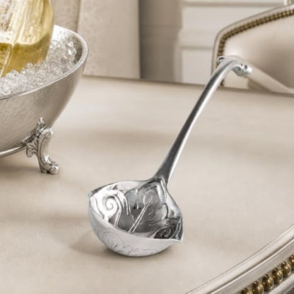 Arthur Court Fleur-De-Lis Serving Ladle - Elegant Aluminum Spoon for Punch and Soup - 12 Inch Long - size: 12 inches Fleur-De-Lis
