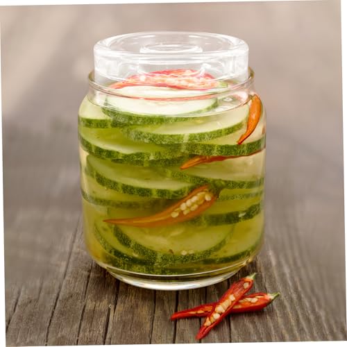 Healifty Wide Mouth Fermentation Glass Weight Heavy Stone for Home Canning 1 Piece for Pickling Vegetables and Fermenting Reusable Compatible Mason Jars