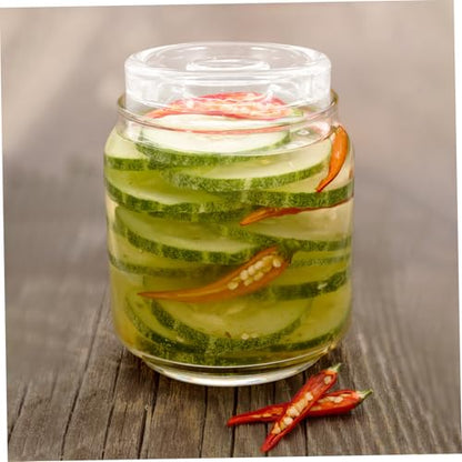Healifty Wide Mouth Fermentation Glass Weight Heavy Stone for Home Canning 1 Piece for Pickling Vegetables and Fermenting Reusable Compatible Mason Jars