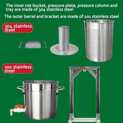 Fruit Wine Manual Press, Fruit Wine Maker, Cider Press, Fruit Press Juicer, Cheese Tincture Herb Fruit Wine Manual Press, for Wine Juice Making~/ - size: 36L