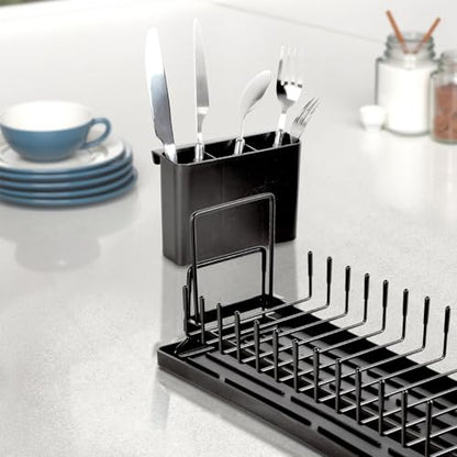 Cup Drying Rack Dish Drying Water Bottle Dryer Rack Long Kitchen Sink Counter Drainer Over Tray Plate Forks Glass Cups Spoons Organizer