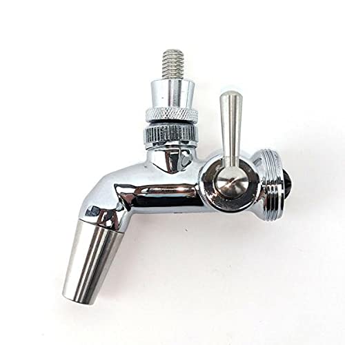 KegLand Nukatap Beverage Faucet | Patented Forward Sealing Design | Flow Control | Stainless Steel | Beer Tap | Interchangeable Spouts