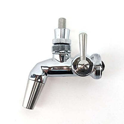 KegLand Nukatap Beverage Faucet | Patented Forward Sealing Design | Flow Control | Stainless Steel | Beer Tap | Interchangeable Spouts