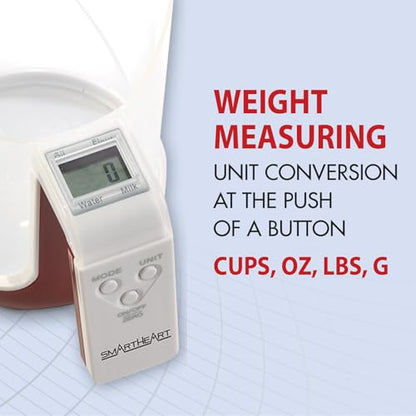 Digital Kitchen Measuring Cup Scale | 4 Cup Food Scale, Detachable Washable Cup, Tare, 5 Modes, g/lb-oz/fl oz/cup, Liquid & Dry Ingredients
