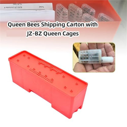 Queen Bee Cage 2sets Queen Bee Transport Cage Queen Bees Shipping Carton Queen Rearing Incubator Bee Moving Isolator Protection Case Beekeeping Tools for Beekeeping Supplies