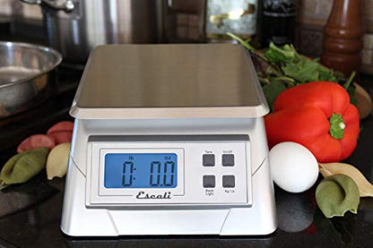 Escali Alimento 136DK Digital Kitchen Scale, Elite Food Measuring to The Gram with Removable Stainless Steel Platform and LCD Display, Baking and Cooking Made Simple - size: 9.75" x 7.00" x 3.75", style: 136DK